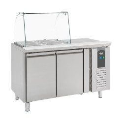 TABLE RÉFRIGÉRÉE AVEC VERRE 2 PORTES