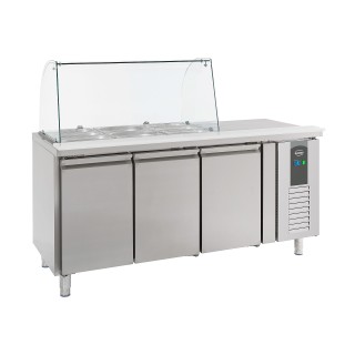 TABLE RÉFRIGÉRÉE AVEC VERRE 3 PORTES
