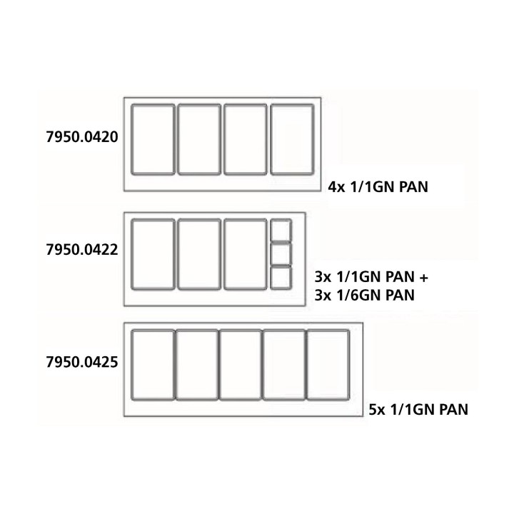 TABLE RÉFRIGÉRÉE AVEC VERRE 3 PORTES  5X 1/1 GN RÉCIPIENT