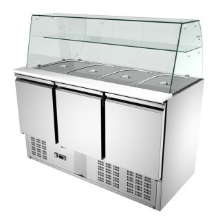 FRIGO SALADETTE, 3 DEUR, MET RUIT FMET1003CV COMBISTEEL