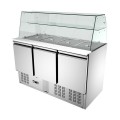 FRIGO SALADETTE, 3 PORTES, AVEC VITRE FMET1003CV COMBISTEEL