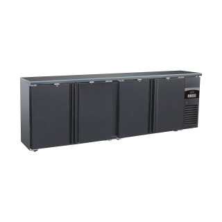 ARRIÈRE BAR RÉFRIGÉRÉE NOIR 4 PORTES