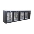 ARRIÈRE BAR RÉFRIGÉRÉE NOIR 4 PORTES EN VERRE  *TRANSPORT SUR DEMANDE*