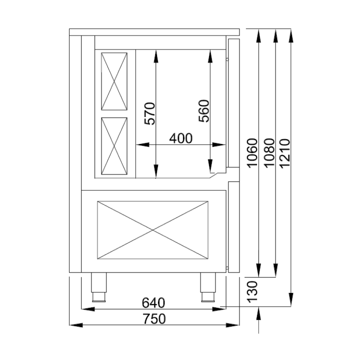 REFROIDISSEUR À VENTILATION 7x 1/1GN