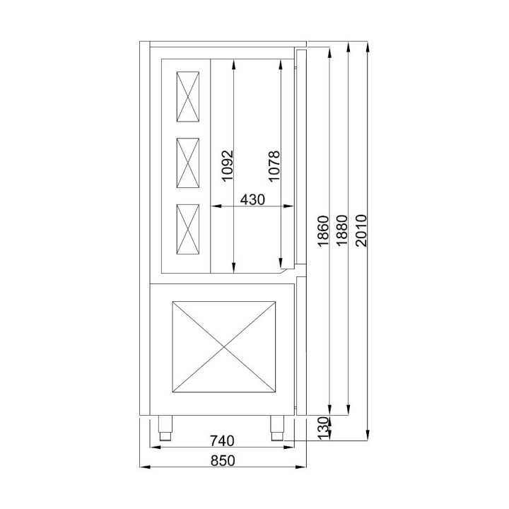 REFROIDISSEUR À VENTILATION 15x 1/1GN