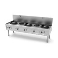 FOURNEAU WOK GAZ, 5 BRULEURS, L 2450 MM YWK532