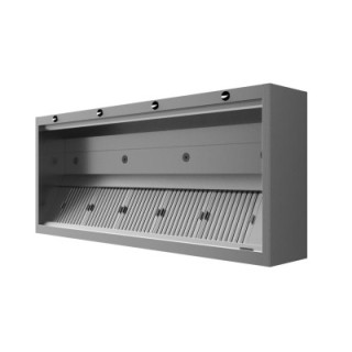 HOTTE A INDUCTION MURAL, L 4000 MM JINDUCT400