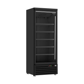 RÉFRIGÉRATEUR 1 PORTE EN VERRE NOIR JDE-600R BL