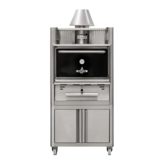 FOURS BBQ A CHARBON DE BOIS, 75 REPAS, AVEC ARMOIRE SUR ROUES WCHOROC74 ROASTER