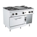 BASE 700 CUISINIÈRE AVEC PLAQUE COUP DE FEU À GAZ 4 BR. AVEC FOUR GAZ
