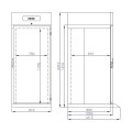 ROLL-IN RÉFRIGÉRATEUR EN ACIER INOX MONO BLOCK 700 LTR