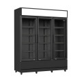 RÉFRIGÉRATEUR 3 PORTES EN VERRE NOIR FCU-1200 BL