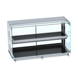 DROP-IN VITRINE CUBIQUE CHAUFFANTE AVEC PLAQUE VITRO CERAMIQUE NOIR 4/1