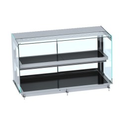 DROP-IN VITRINE CUBIQUE CHAUFFANTE AVEC PLAQUE VITRO CERAMIQUE NOIR 4/1