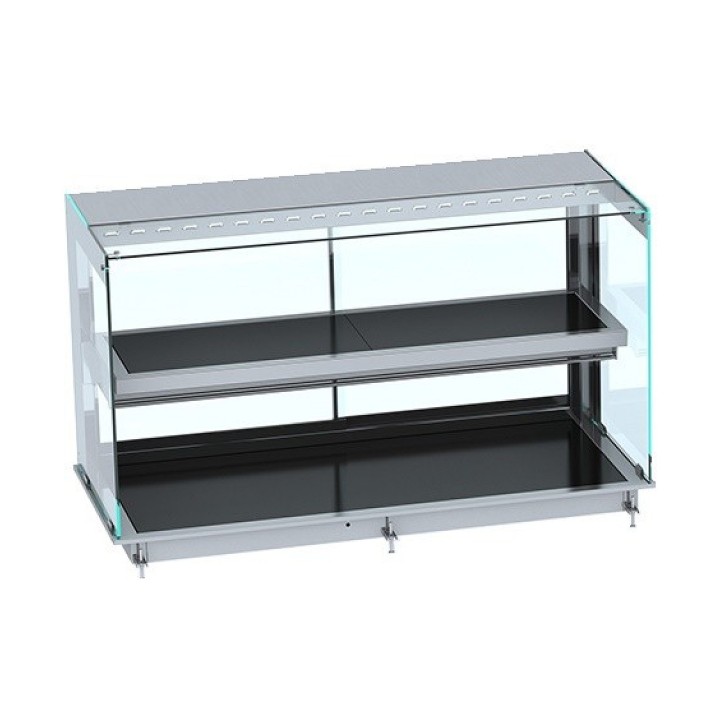 DROP-IN VITRINE CUBIQUE CHAUFFANTE AVEC PLAQUE VITRO CERAMIQUE NOIR 4/1
