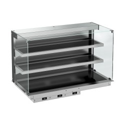 DROP-IN VITRINE CUBIQUE CHAUFFANTE AVEC PLAQUE VITRO CERAMIQUE MODELE MURAL - NOIR 3/1