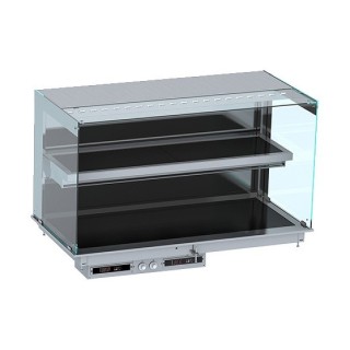 DROP-IN VITRINE CUBIQUE CHAUFFANTE AVEC PLAQUE VITRO CERAMIQUE MODELE MURAL - NOIR 4/1