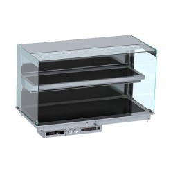 DROP-IN VITRINE CUBIQUE CHAUFFANTE AVEC PLAQUE VITRO CERAMIQUE MODELE MURAL - NOIR 4/1