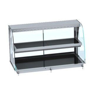 DROP-IN VITRINE COURBEE CHAUFFANTE AVEC PLAQUE VITRO CERAMIQUE NOIR 4/1