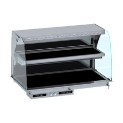 DROP-IN VITRINE COURBEE CHAUFFANTE AVEC PLAQUE VITRO CERAMIQUE MODELE MURAL - NOIR 4/1