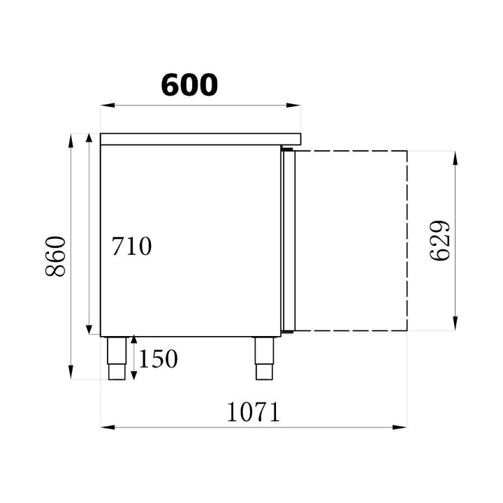 600 TABLE RÉFRIGÉRÉE 4 PORTES