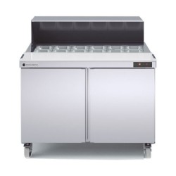 FRIGO TABLE DE PREPARATION 2 PORTES - 12 x GN 1/6 - AMERCAN STYLE FSDT-48-12 CORECO