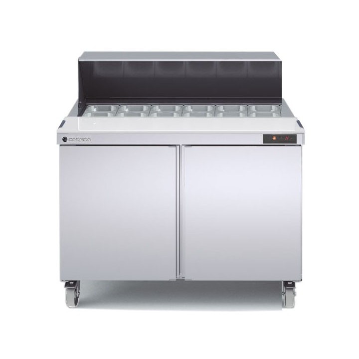 FRIGO TABLE DE PREPARATION 2 PORTES - 12 x GN 1/6 - AMERCAN STYLE FSDT-48-12 CORECO