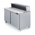 FRIGO TABLE DE PREPARATION 2 PORTES - 16 x GN 1/6 - AMERCAN STYLE FSDT-60-16 CORECO
