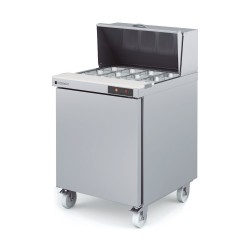 FRIGO TABLE DE PREPARATION 1 PORTE - 12 x GN 1/6 - AMERCAN STYLE FSDTP-27-12 CORECO