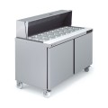 FRIGO TABLE DE PREPARATION 2 PORTES - 24 x GN 1/6 - AMERCAN STYLE FSDTP-60-24 CORECO