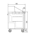 BEREIDINGSKOELTAFEL 2 DEUREN - 24 x GN 1/6 - AMERIKAANSE STIJL FSDTP-60-24 CORECO