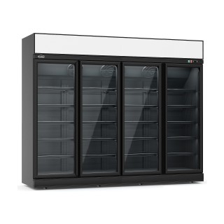 CONGÉLATEUR 4 PORTES EN VERRE NOIR INS-2060F BL  *TRANSPORT SUR DEMANDE*