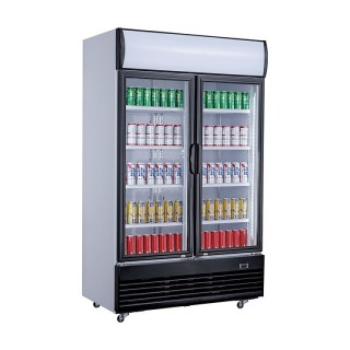 RÉFRIGÉRATEUR 2 PORTES EN VERRE 800L