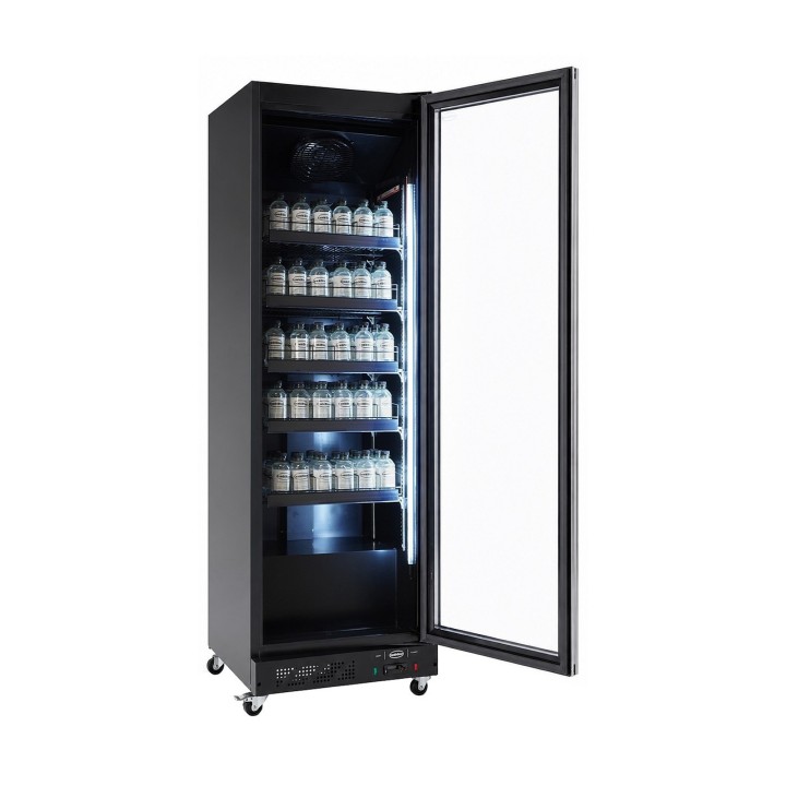 RÉFRIGÉRATEUR 1 PORTE EN VERRE NOIR