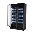 RÉFRIGÉRATEUR 2 PORTES EN VERRE NOIR