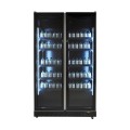 RÉFRIGÉRATEUR 2 PORTES EN VERRE NOIR