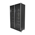 RÉFRIGÉRATEUR 2 PORTES EN VERRE NOIR