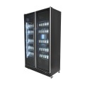 RÉFRIGÉRATEUR 2 PORTES EN VERRE NOIR