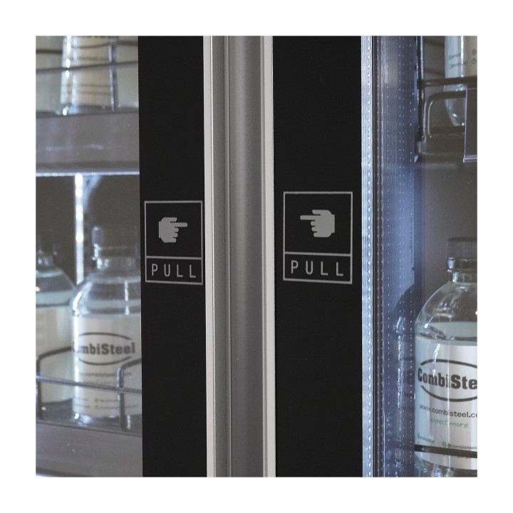 RÉFRIGÉRATEUR 2 PORTES EN VERRE NOIR