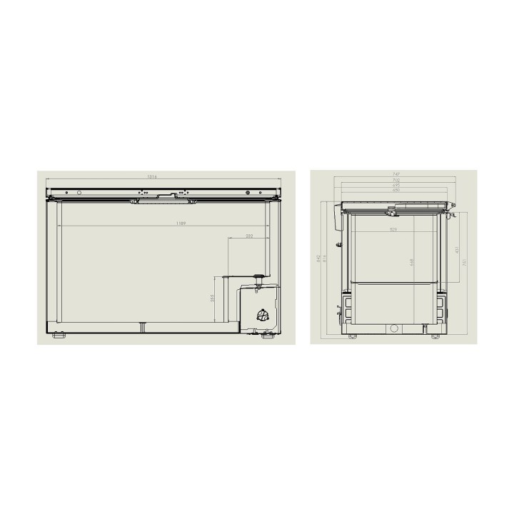 CONGÉLATEUR BAHUT COUVERCLE EN INOX 407 L