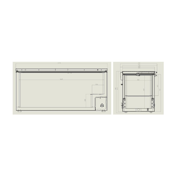 CONGÉLATEUR BAHUT COUVERCLE EN INOX 572 L