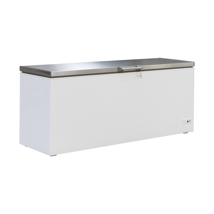 CONGÉLATEUR BAHUT COUVERCLE EN INOX 635 L