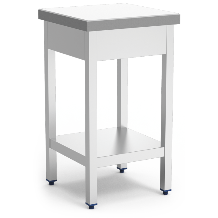 BILLOT DE BOUCHERIE LESTE AVEC PLAN DE TRAVAIL EN POLYPROPYLENE BLANC - L 500 x P 500 MM JBB5050BL FRICOSMOS