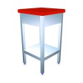 GEBALLASTEERDE BEENHOUWERSSLAGBLOK MET WERKBLAD IN ROOD POLYPROPYLEEN - L 500 x P 500 MM JBB5050R FRICOSMOS
