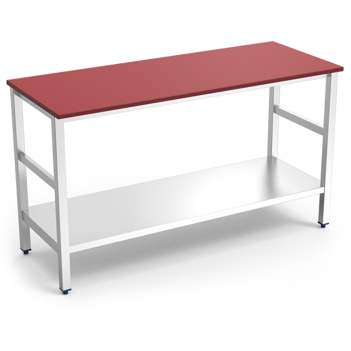 SLAGERTAFEL MET ROOD POLYETHYLEEN BLAD, L 2000 MM JT1BR-20070 FRICOSMOS