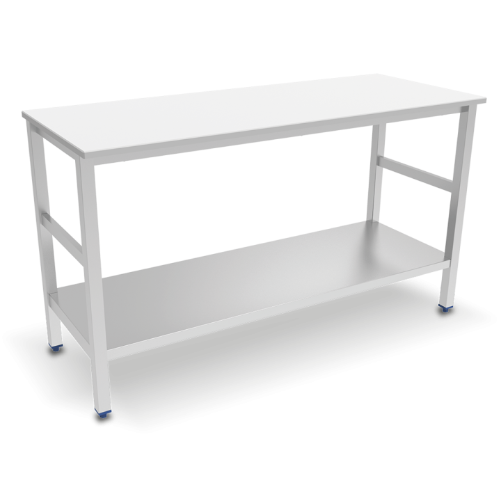 TABLE DE BOUCHERIE AVEC PLAN EN POLYETHYLENE BLANC, L 1000 MM JT1BB-10070 FRICOSMOS