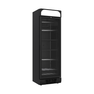 CONGÉLATEUR 1 PORTE EN VERRE NOIR 382L