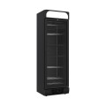 CONGÉLATEUR 1 PORTE EN VERRE NOIR 382L