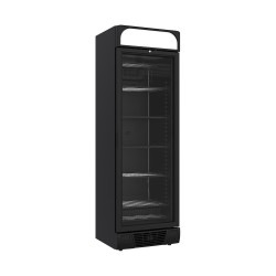 CONGÉLATEUR 1 PORTE EN VERRE NOIR 382L