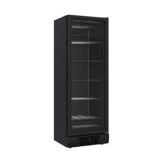 CONGÉLATEUR 1 PORTE EN VERRE NOIR 382L